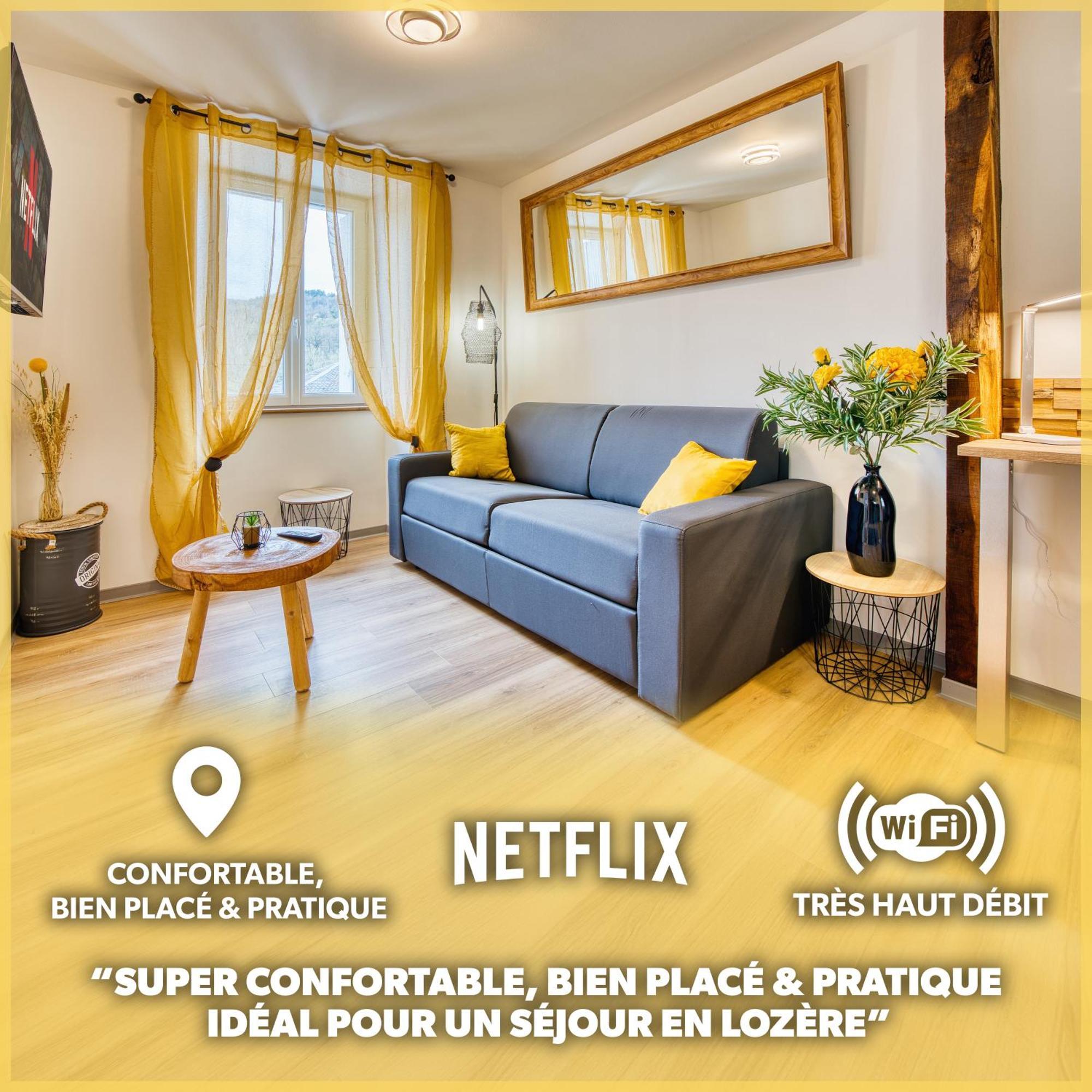Appartement Les Hourtous Netflix Wi-Fi Fibre Terasse 4 Pers à Banassac Extérieur photo